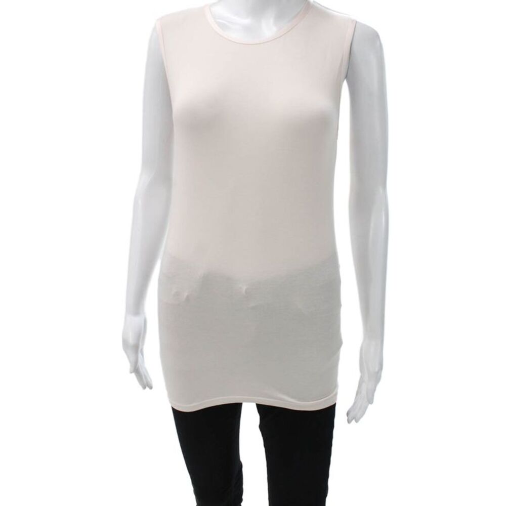 Joseph Womens Sleeveless Tunic Beige Cotton Round Neck Size S
